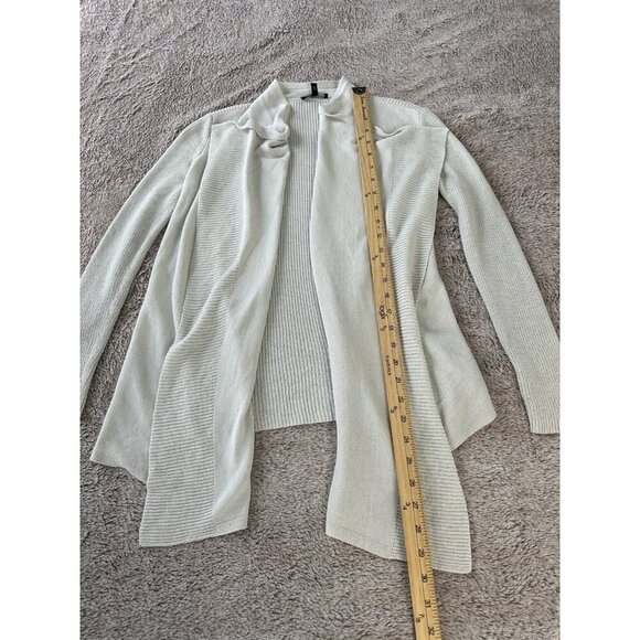 Eileen Fisher S Womens Cardigan Open Waterfall Sweater Dusty Beige Sz PP - Picture 5 of 12